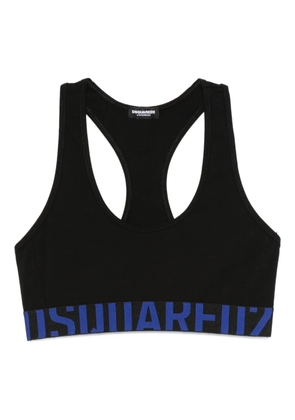 DSQUARED2 racer-back logo-band sports bra - Black