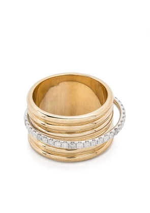 Yvonne Léon 9kt yellow and white gold Bague Semainier diamond ring
