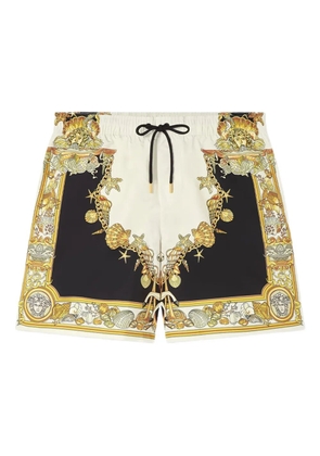 Versace seashell-print swim shorts - White