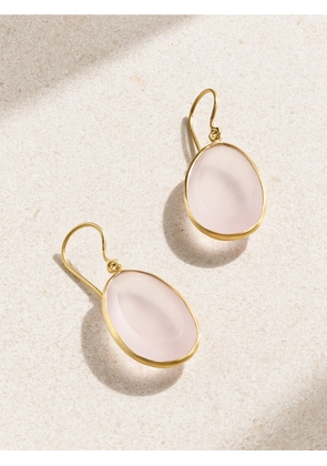 Pippa Small - 18-karat Gold Rose Quartz Earrings - Pink - One size