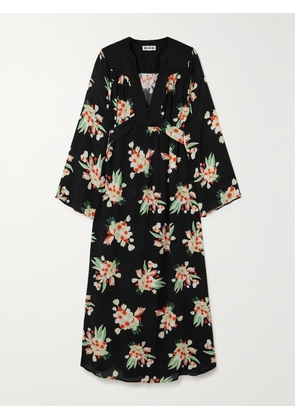 RIXO - Anela Floral-print Crepe Midi Dress - Black - UK 6,UK 8,UK 10,UK 12,UK 14,UK 16,UK 18,UK 20