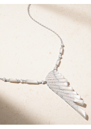 Garrard - Wings Rising 18-karat White Gold, Mother-of-pearl And Diamond Necklace - One size