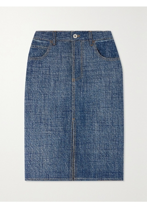Bottega Veneta - Denim-effect Woven Midi Skirt - Blue - IT36,IT38,IT40,IT42,IT44,IT46,IT48