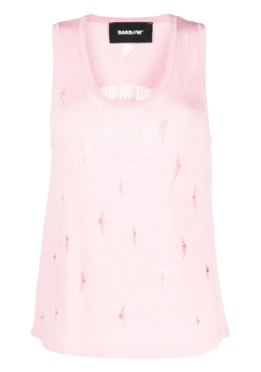 BARROW distressed-effect sleeveless top - Pink
