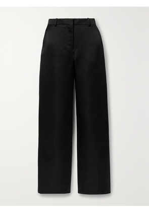 Veronica de Piante - Anya Silk-satin Wide-leg Pants - Black - IT38,IT40,IT42,IT44,IT46