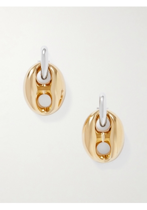 RABANNE - Xtra Eight Silver- And Gold-tone Earrings - One size