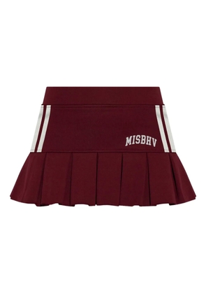 MISBHV pleated stripe mini skirt - Red