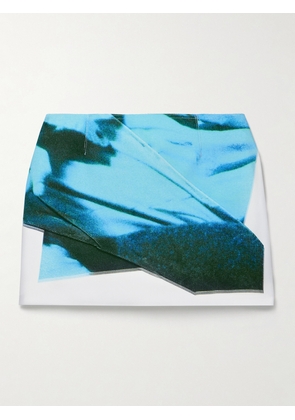 16ARLINGTON - Delta Printed Crepe Mini Skirt - Blue - UK 4,UK 6,UK 8,UK 10,UK 12,UK 14,UK 16