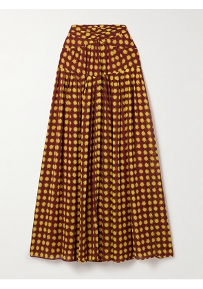 DIANE VON FURSTENBERG - Amira Gathered Printed Recycled-chiffon Maxi Skirt - US0,US2,US4,US6,US8,US10,US12