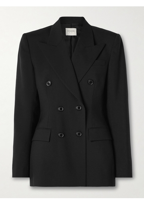 Salon 1884 - + Net Sustain Milles Double-breasted Grain De Poudre Wool Blazer - Black - FR 34,FR 36,FR 38,FR 40,FR 42,FR 44