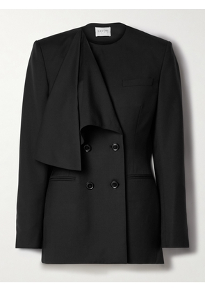 Salon 1884 - + Net Sustain Iveta Double-breasted Draped Wool Blazer - Black - FR 34,FR 36,FR 38,FR 40,FR 42,FR 44