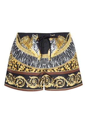 Versace tiger baroque-print swim shorts - Black