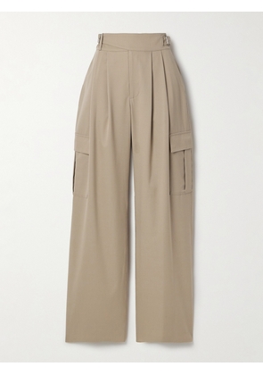 Salon 1884 - + Net Sustain Buckled Pleated Twill Straight-leg Cargo Pants - Gray - FR 34,FR 36,FR 38,FR 40,FR 42,FR 44