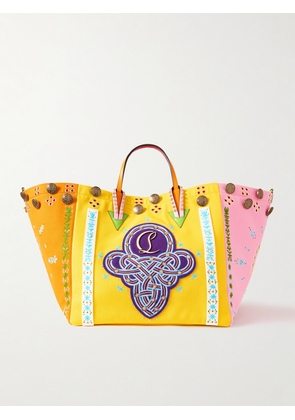 Christian Louboutin - Breizcaba Embellished Felt And Leather-trimmed Canvas Tote - Multi - One size