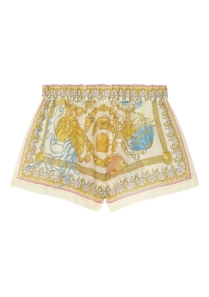 Versace Underwater Barocco cover-up shorts - Gold