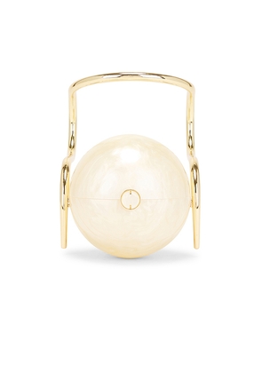 Cult Gaia Pearl Top Handle Bag in Ivory.