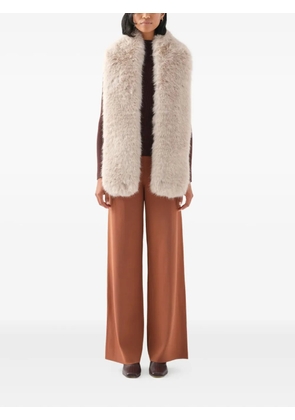 Unreal Fur faux-fur stola scarf - Neutrals