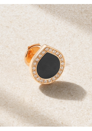 Repossi - Antifer 18-karat Rose Gold, Onyx And Diamond Single Earring - Black - One size