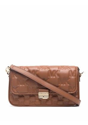 Michael Michael Kors small Bradshaw logo-embossed crossbody bag - Brown