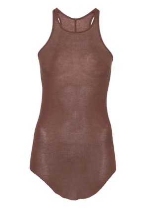 Rick Owens fine-ribbed tank top - Red