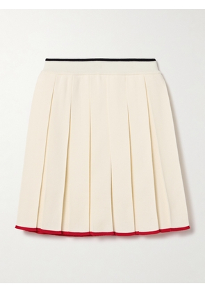 Thom Browne - Pleated Wool-blend Mini Skirt - Off-white - IT36,IT38,IT40,IT42,IT44,IT46,IT48