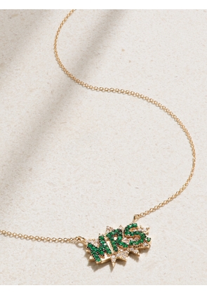 Diane Kordas - Mrs. 18-karat Gold, Emerald And Diamond Necklace - One size