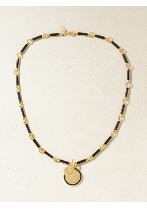 FoundRae - Ever Growing Vivacity 18-karat Gold Onyx Necklace - One size
