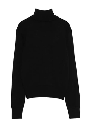 AMI Paris logo-embroidered turtleneck sweater - Black