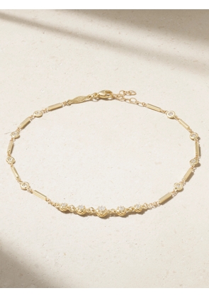 Jacquie Aiche - 14-karat Gold Diamond Anklet - One size