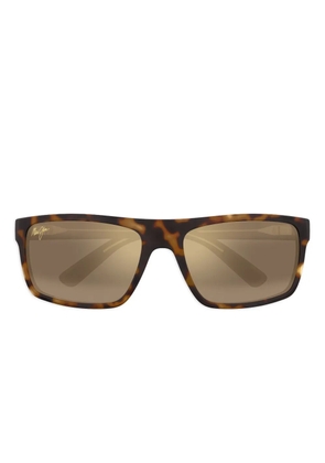 Maui Jim tortoiseshell rectangular-frame sunglasses - Brown