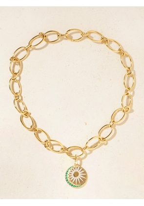 FoundRae - Balance 18-karat Gold, Emerald And Diamond Necklace - One size