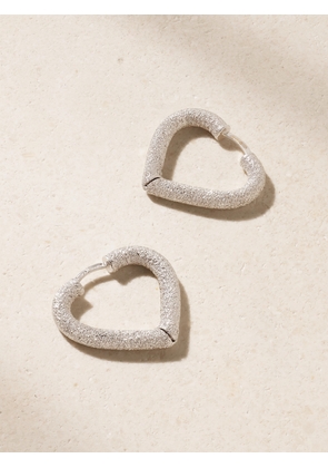 Carolina Bucci - Cuore Huggy 18-karat White Gold Hoop Earrings - One size
