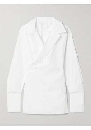 Givenchy - Cotton-poplin Wrap Top - White - FR 34,FR 36,FR 38,FR 40,FR 42,FR 44