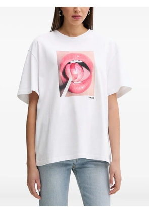 Fiorucci lips lollipop print T-shirt - White