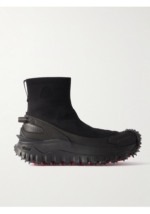 Moncler - Trailgrip Rubber-trimmed Stretch-knit Sneakers - Black - IT36,IT36.5,IT37,IT37.5,IT38,IT38.5,IT39,IT39.5,IT40,IT40.5,IT41