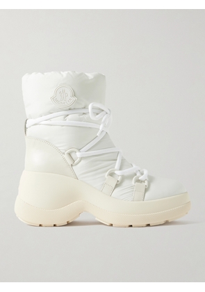 Moncler - Resile Rubber And Leather-trimmed Shell Ankle Boots - White - IT36,IT36.5,IT37,IT37.5,IT38,IT38.5,IT39,IT39.5,IT40,IT40.5,IT41