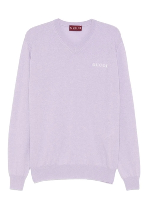 Gucci V-neck cashmere sweater - Purple
