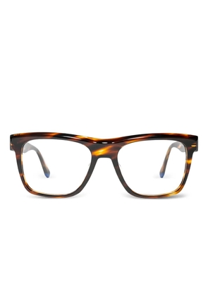 Xavier Garcia Design Ganges square-frame glasses - Brown