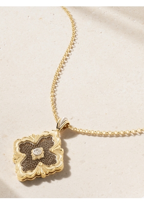 Buccellati - Opera Tulle 18-karat Yellow And White Gold Diamond Necklace - One size