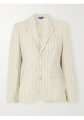 Ralph Lauren Collection - Skye Pinstriped Cotton And Linen-blend Blazer - Ivory - US0,US2,US4,US6,US8,US10,US12,US16
