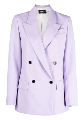 Karl Lagerfeld tailored double-breasted blazer - Purple