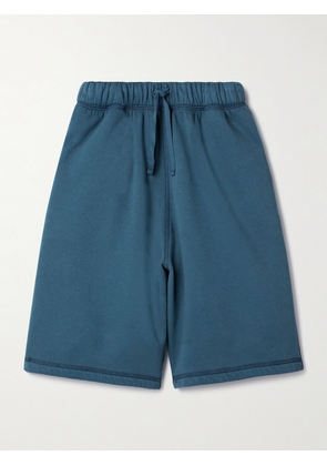 The Row - Stanton Cotton-blend Jersey Shorts - Blue - x small,small,medium,large