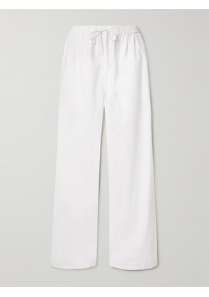 The Row - Hubert Cotton-poplin Wide-leg Pants - White - x small,small,medium,large,x large