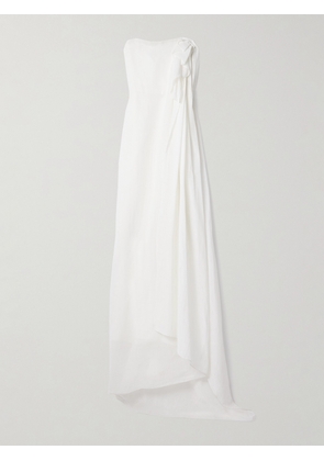 The Row - Madleine Strapless Draped Cotton-gauze Maxi Dress - White - US2,US6,US8,US10