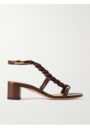 Gianvito Rossi - Capua 45 Woven Leather Sandals - Brown - IT35,IT35.5,IT36,IT36.5,IT37,IT37.5,IT38,IT38.5,IT39,IT39.5,IT40,IT40.5,IT41,IT41.5,IT42