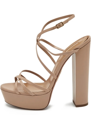 Aquazzura Gin Plateau platform leather sandals - Neutrals