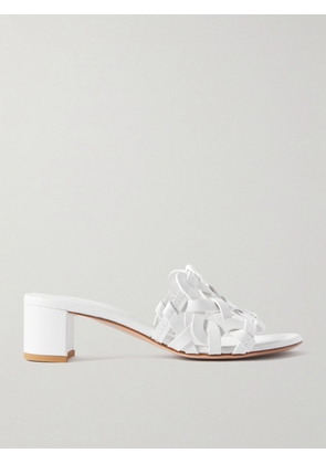 Gianvito Rossi - Amalfi 45 Woven Leather Sandals - White - IT35.5,IT36,IT36.5,IT37,IT37.5,IT38,IT38.5,IT39,IT39.5,IT40,IT40.5,IT41,IT41.5,IT42