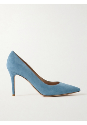Gianvito Rossi - Gianvito 85 Suede Pumps - Blue - IT36,IT36.5,IT37,IT37.5,IT38,IT38.5,IT39,IT39.5,IT40,IT41,IT41.5,IT42