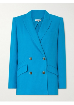 DIANE VON FURSTENBERG - Madison Double-breasted Gauze Jacket - Blue - US0,US2,US4,US6,US8,US10,US12