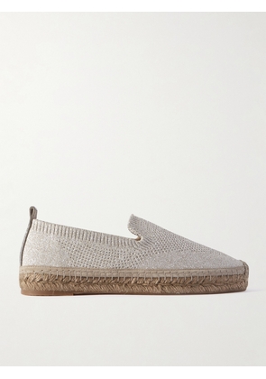 Brunello Cucinelli - Metallic Stretch-knit Espadrilles - Silver - IT36,IT36.5,IT37,IT37.5,IT38,IT38.5,IT39,IT39.5,IT40,IT40.5,IT41